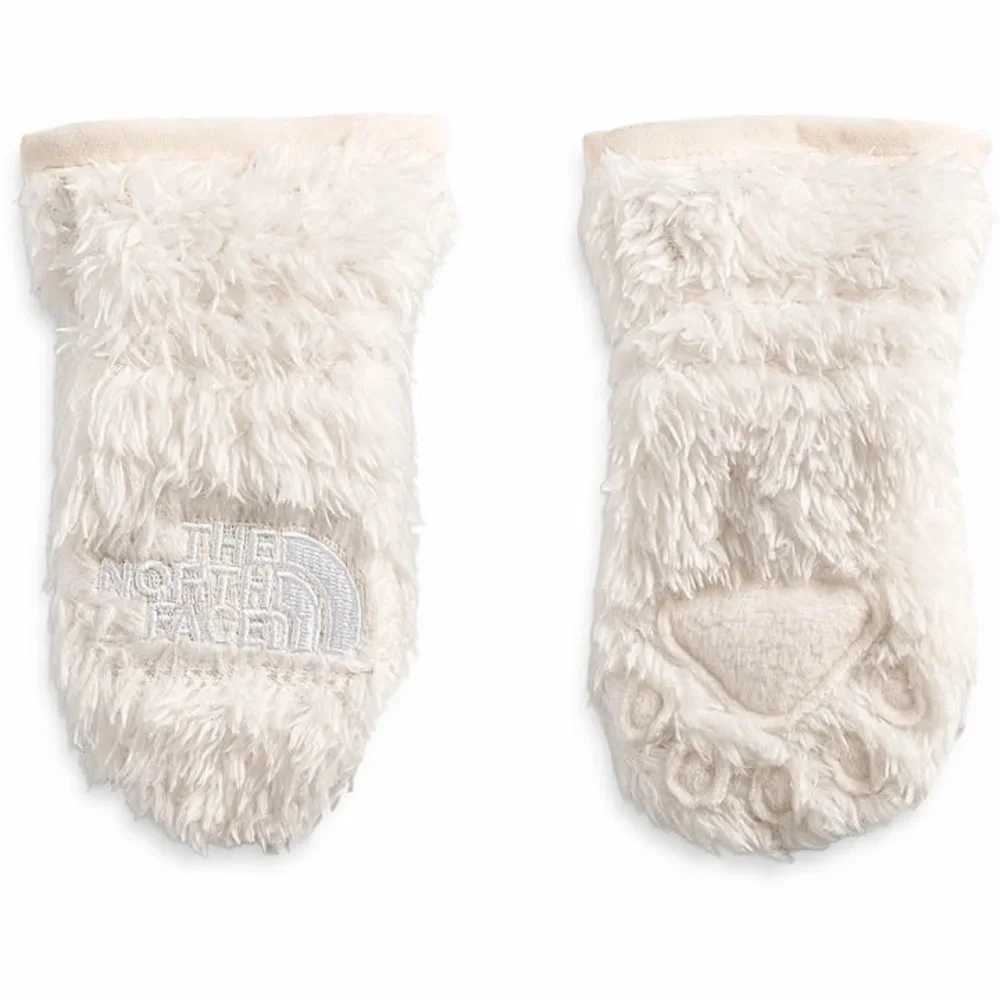 NWT THE NORTH FACE Baby Bear Suave Oso Mittens In Gardenia White Size 6-24M